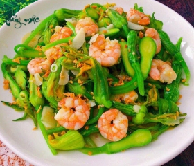 Bông bí xào tôm