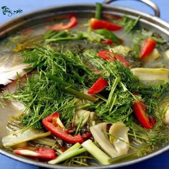 Lẩu cá chép dưa cải chua